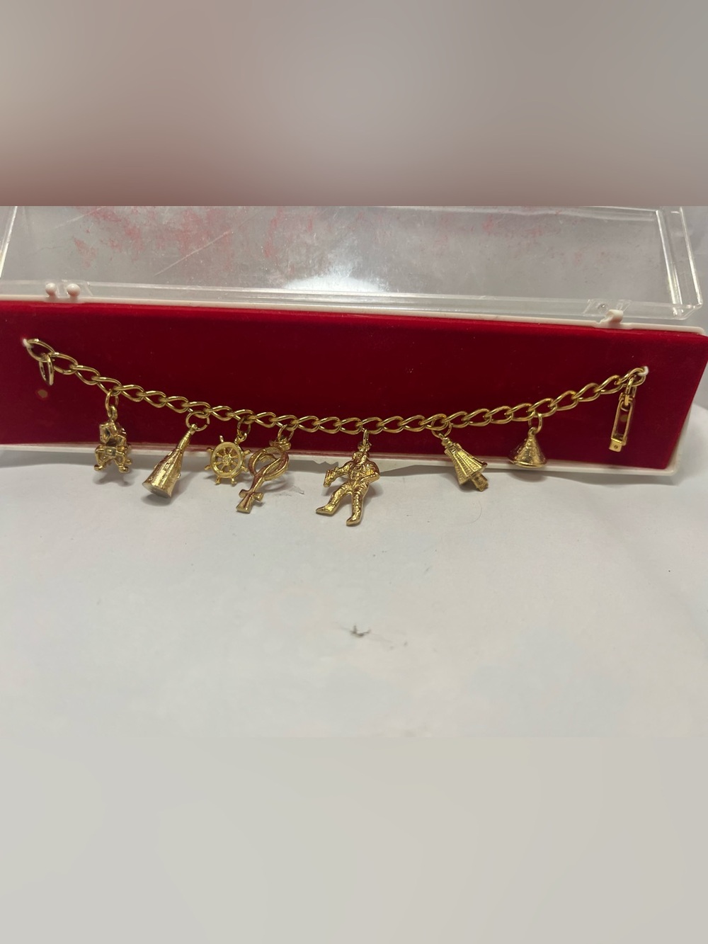 Vintage space charm bracelet